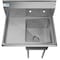 Koolmore 1 Compartment Stainless Steel NSF Commercial Kitchen Prep & Utility Sink with 2 Drainboards SA141611-12L3 - alternate 8